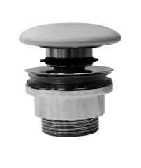 GSI umyvadlová výpust 5/4“, click-clack, keramická zátka, bílá mat (PCS09)