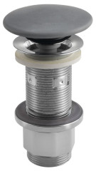 Umyvadlová výpust 5/4“, click-clack, betonová zátka, šedá (FG917)