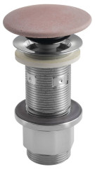 Umyvadlová výpust 5/4“, click-clack, betonová zátka, růžová (FG921)