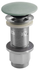 Umyvadlová výpust 5/4“, click-clack, betonová zátka, zelená (FG923)