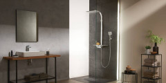 KLUDI COCKPIT DISCOVERY - TERMOSTAT + SPRCHOVÝ SYSTÉM DUAL SHOWER, bílá/chrom (8020091-00) (15)