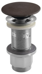 Umyvadlová výpust 5/4“, click-clack, betonová zátka, tmavě hnědá (FG915)