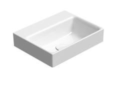 NUBES keramické umývátko 40x32cm, bez otvoru, bílá ExtraGlaze (9684011)