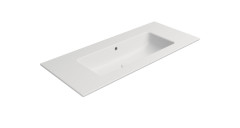 PURA keramické umyvadlo Slim 102x46cm, bez otvoru, bílá mat (8886009)