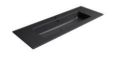 PURA keramické umyvadlo Slim 122x46cm, černá mat (8887126)