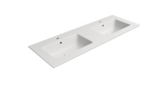 PURA keramické dvojumyvadlo Slim 122x46cm, bílá mat (8888109)