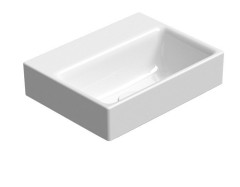 NUBES keramické umývátko 36x28cm, bez otvoru, bílá ExtraGlaze (9638011)