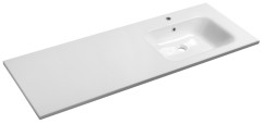 ARECA umyvadlo, litý mramor, 141x51,5cm, pravé, bílá (AC141R)