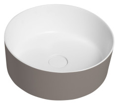 THIN umyvadlo na desku, Rockstone, Ø 38 cm, agila/bílá mat (WN548-43)