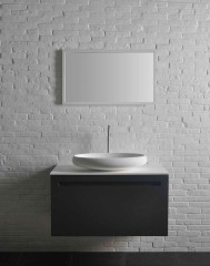 THIN umyvadlo na desku, Rockstone, 60x40 cm, bílá mat ( WN213 ) (5)