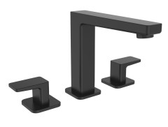 TURSI tříprvková stojánková umyvadlová baterie bez výpusti, černá mat (TI017B)