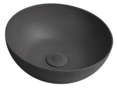 FORMIGO betonové umyvadlo na desku, Ø 39cm, antracit(FG316)