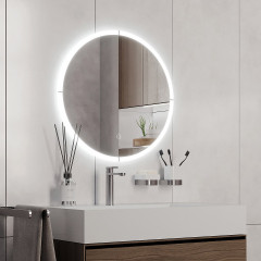 Kulaté LED zrcadlo pr. 800 se dvěma dotykovými senzory (ZP 24002RVX)