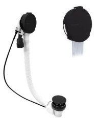 Vanová souprava s napouštěním, bovden, délka 1000mm, zátka 72mm, černá mat (71855.21)