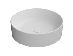 KUBE X keramické umyvadlo na desku, průměr 45cm, bílá mat (942709)