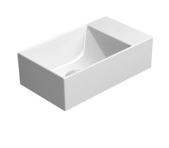 KUBE X keramické umývátko 40x23cm, bez otvoru, pravé/levé, bílá mat (9484009)