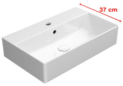 KUBE X keramické umyvadlo 60x37cm, broušená spodní hrana, bílá ExtraGlaze (94549111)