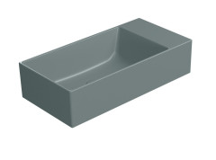 KUBE X keramické umývátko 50x25cm, bez otvoru, pravé/levé, agave opaco (9486004)