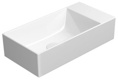 KUBE X keramické umývátko 50x25cm, bez otvoru, pravé/levé, bílá ExtraGlaze (9486011)