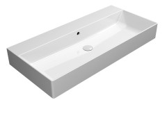 KUBE X keramické umyvadlo 100x47cm, broušená spodní hrana, bez otvoru, bílá ExtraGlaze (94239011)