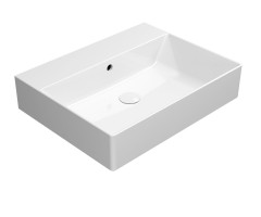 KUBE X keramické umyvadlo 60x47cm, broušená spodní hrana, bez otvoru, bílá ExtraGlaze (94319011)