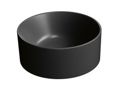KUBE X keramické umyvadlo na desku, průměr 32cm, černá mat (943526)