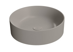 KUBE X keramické umyvadlo na desku, průměr 45cm, tortora mat (942705)
