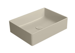 KUBE X keramické umyvadlo na desku, 50x37cm, creta mat (942908)