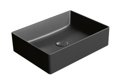 KUBE X keramické umyvadlo na desku, 50x37cm, černá mat (942926)