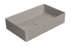 KUBE X keramické umyvadlo na desku, 60x37cm, tortora mat (945305)