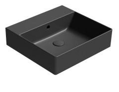 KUBE X keramické umyvadlo 50x47cm, bez otvoru, černá mat (9430026)