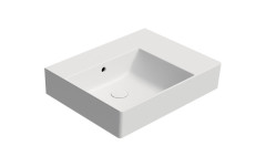 KUBE X keramické umyvadlo 60x47cm, s odkládací plochou vpravo, bez otvoru, bílá mat (9438009)