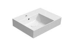 KUBE X keramické umyvadlo 60x47cm, s odkládací plochou vpravo, bílá ExtraGlaze (9438111)