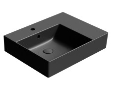 KUBE X keramické umyvadlo 60x47cm, s odkládací plochou vpravo, černá mat (9438126)
