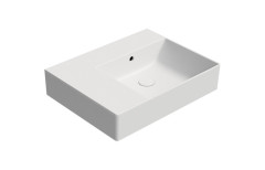 KUBE X keramické umyvadlo 60x47cm, s odkládací plochou vlevo, bez otvoru, bílá mat (9439009)
