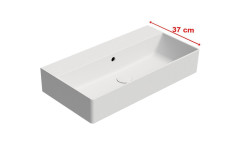 KUBE X keramické umyvadlo 70x37cm, bez otvoru, bílá mat (9455009)
