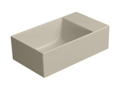 KUBE X keramické umývátko 40x23cm, bez otvoru, pravé/levé, creta mat (9484008)