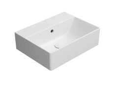 KUBE X keramické umyvadlo 45x35cm, bez otvoru, bílá mat (9485009)