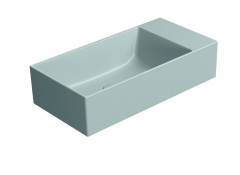 KUBE X keramické umývátko 50x25cm, bez otvoru, pravé/levé, ghiaccio mat (9486015)