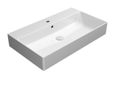 KUBE X keramické umyvadlo 80x47cm, broušená spodní hrana, bílá ExtraGlaze (94229111)