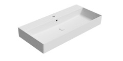 KUBE X keramické umyvadlo 100x47cm, broušená spodní hrana, bílá mat (94239109)