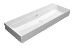 KUBE X keramické umyvadlo 120x47cm, broušená spodní hrana, bez otvoru, bílá ExtraGlaze (94249011)