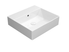 KUBE X keramické umyvadlo 50x47cm, broušená spodní hrana, bez otvoru, bílá ExtraGlaze (94309011)