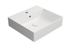 KUBE X keramické umyvadlo 50x47cm, broušená spodní hrana, bílá mat (94309109)