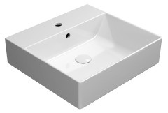 KUBE X keramické umyvadlo 50x47cm, broušená spodní hrana, bílá ExtraGlaze (94309111)