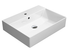 KUBE X keramické umyvadlo 60x47cm, broušená spodní hrana, bílá mat (94319109)