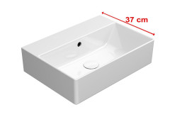 KUBE X keramické umyvadlo 50x37cm, broušená spodní hrana, bez otvoru, bílá ExtraGlaze (94479011)