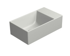 KUBE X keramické umývátko 40x23cm, broušená spodní hrana, bez otvoru, pravé/levé, cenere mat (94849017)