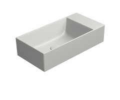 KUBE X keramické umývátko 50x25cm, broušená spodní hrana, bez otvoru, pravé/levé, cenere mat (94869017)