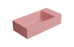 KUBE X keramické umývátko 50x25cm, bez otvoru, pravé/levé, blush mat (9486024)